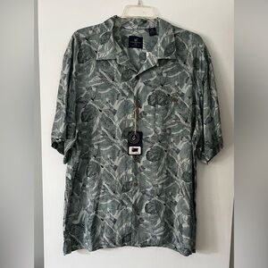 Caribbean Joe Button Down Men’s Short Sleeved Tropical Shirt